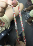 义乌有如图手工穿米珠的货外发