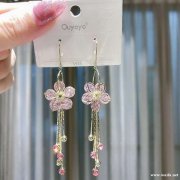 需要求购彩色锆石半成品耳环配件，只需要彩