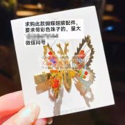 求购如图这款蝴蝶翅膀配件，要求带彩色珠子</strong>
